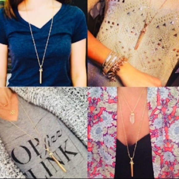 Stella & Dot | Retired Rosegold Rebel Pendant Necklace - Picture 2 of 9